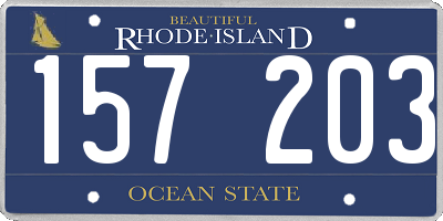 RI license plate 157203