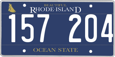 RI license plate 157204