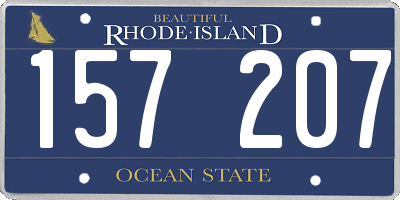 RI license plate 157207