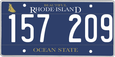 RI license plate 157209