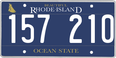 RI license plate 157210