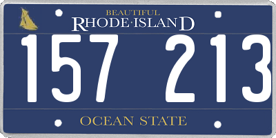 RI license plate 157213
