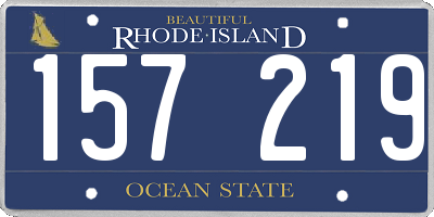 RI license plate 157219