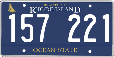 RI license plate 157221