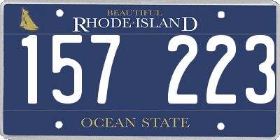 RI license plate 157223