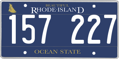 RI license plate 157227
