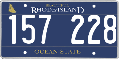 RI license plate 157228