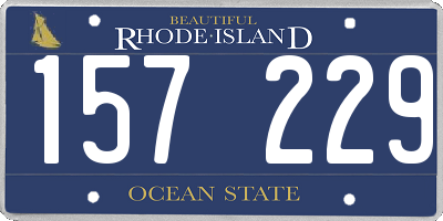 RI license plate 157229
