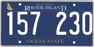 RI license plate 157230