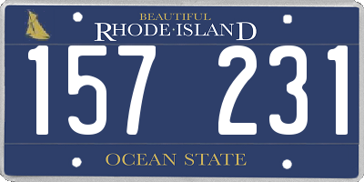 RI license plate 157231