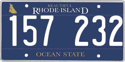 RI license plate 157232