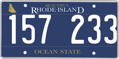 RI license plate 157233