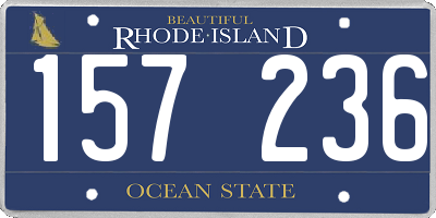 RI license plate 157236