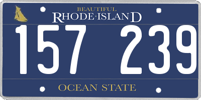 RI license plate 157239
