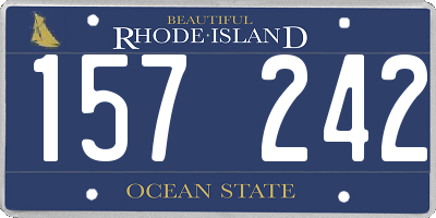 RI license plate 157242