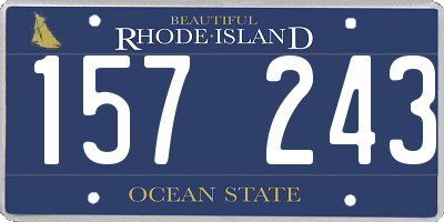 RI license plate 157243