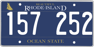 RI license plate 157252