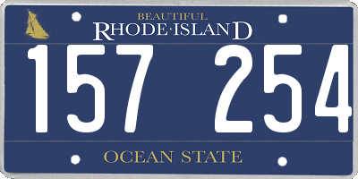 RI license plate 157254