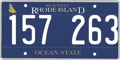 RI license plate 157263