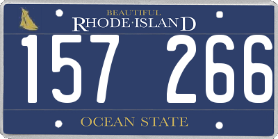 RI license plate 157266