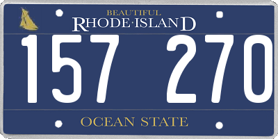RI license plate 157270