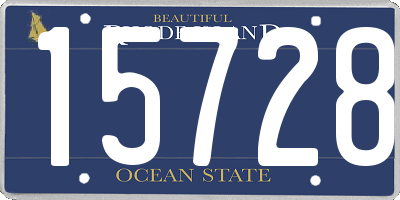 RI license plate 15728