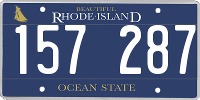 RI license plate 157287