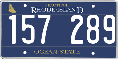 RI license plate 157289