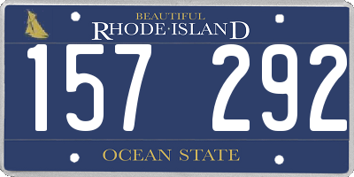 RI license plate 157292