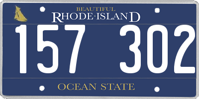 RI license plate 157302