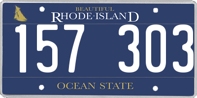 RI license plate 157303