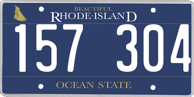 RI license plate 157304