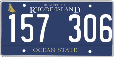 RI license plate 157306
