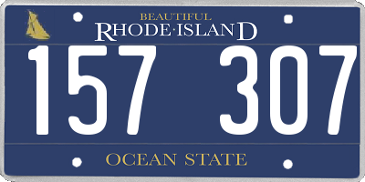 RI license plate 157307