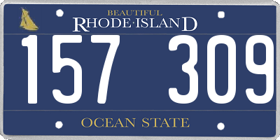 RI license plate 157309