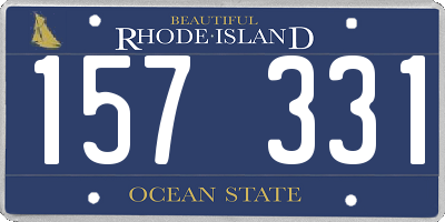 RI license plate 157331