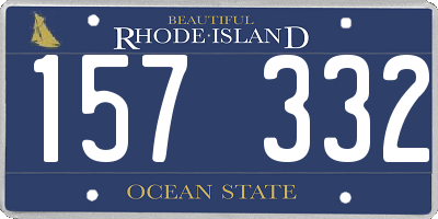 RI license plate 157332