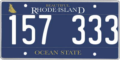 RI license plate 157333