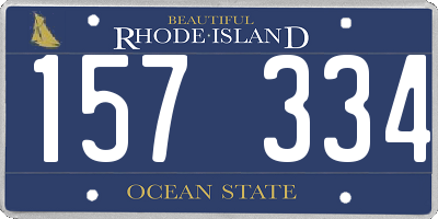 RI license plate 157334