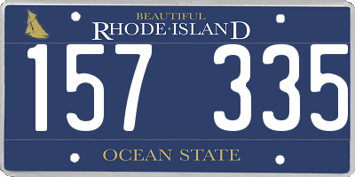 RI license plate 157335
