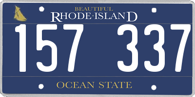 RI license plate 157337