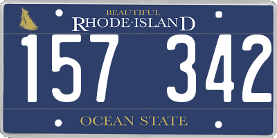 RI license plate 157342