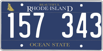 RI license plate 157343