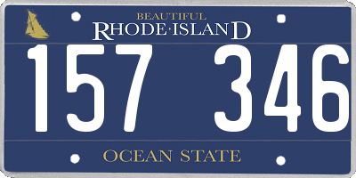 RI license plate 157346