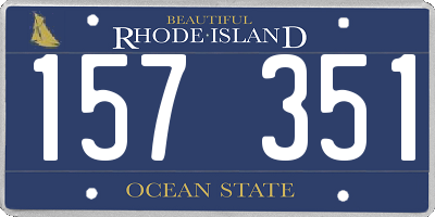 RI license plate 157351