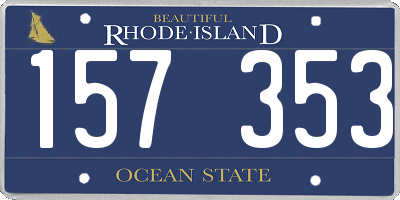 RI license plate 157353