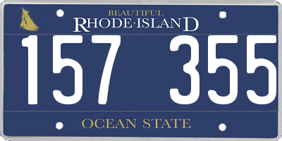 RI license plate 157355