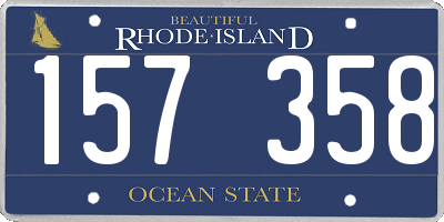 RI license plate 157358