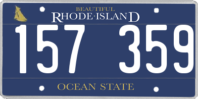 RI license plate 157359