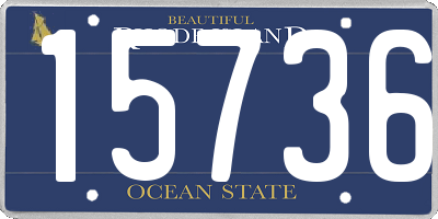 RI license plate 15736